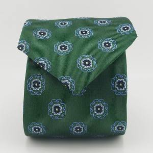 corbata medallon verde